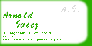 arnold ivicz business card